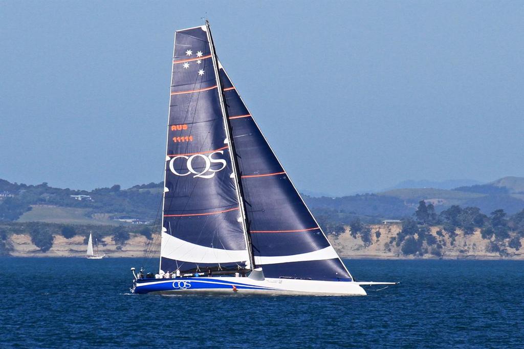 Foils are obvious - CQS supermaxi Waitemata Harbour, Auckland - November 23, 2016 © Richard Gladwell www.photosport.co.nz